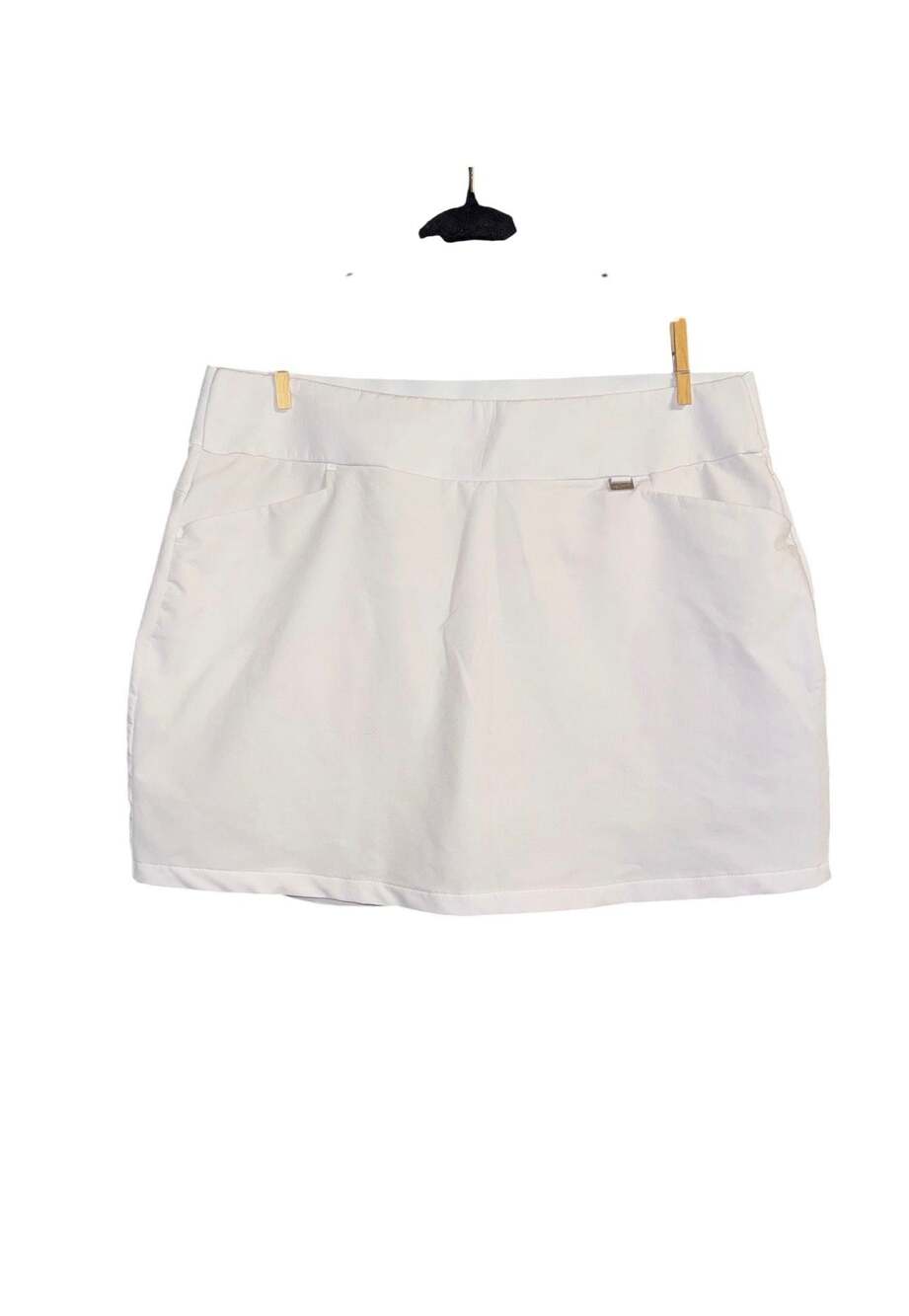 Greg Norman Play Dry White Pull-On Golf Athletic Skort Size L